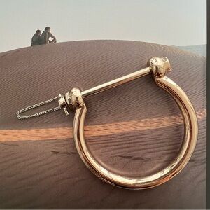 OAK + FORT Gold Magnetic Bar Cuff Bracelet